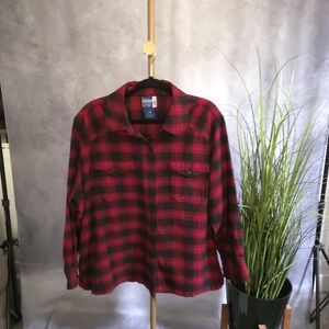 Vintage Venezia JEed and Black Plaid Shirt